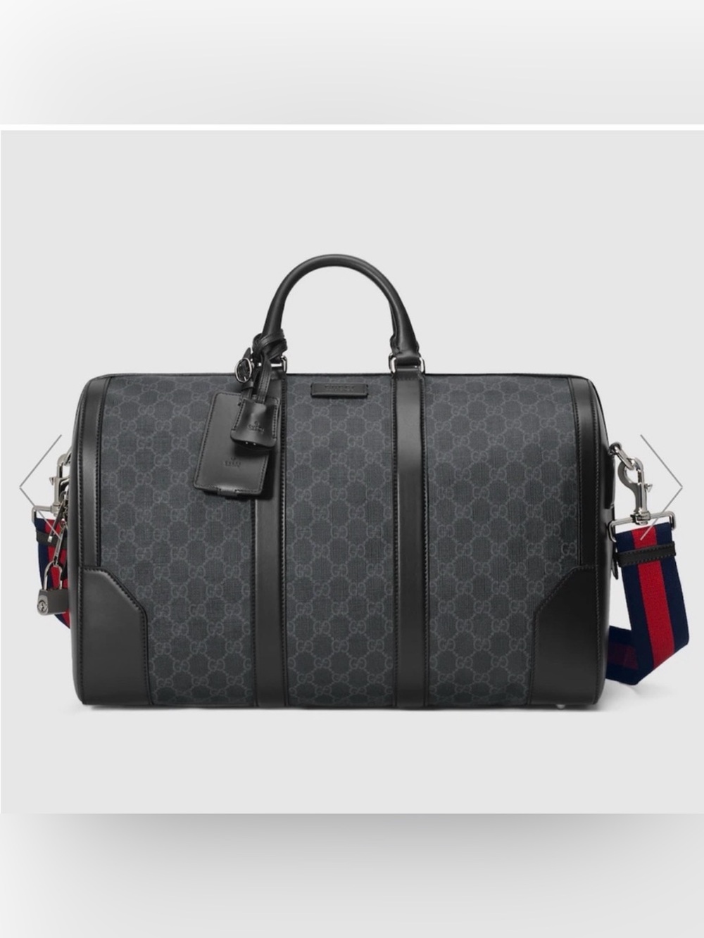 Gucci Black GG Supreme Canvas Travel Duffel